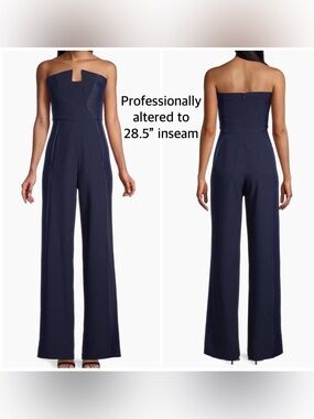 NWT Black Halo Jumpsuit Navy Size 6
